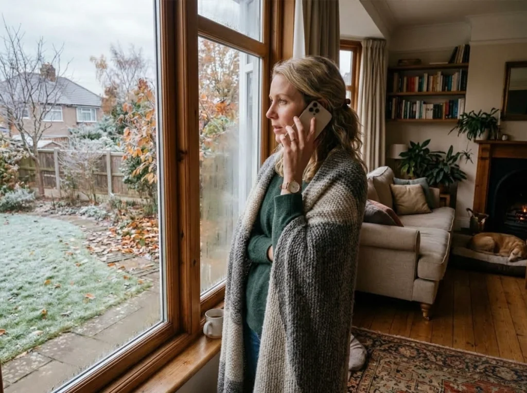 A woman called in her home because the furnace doesn't work calling an HVAC technician